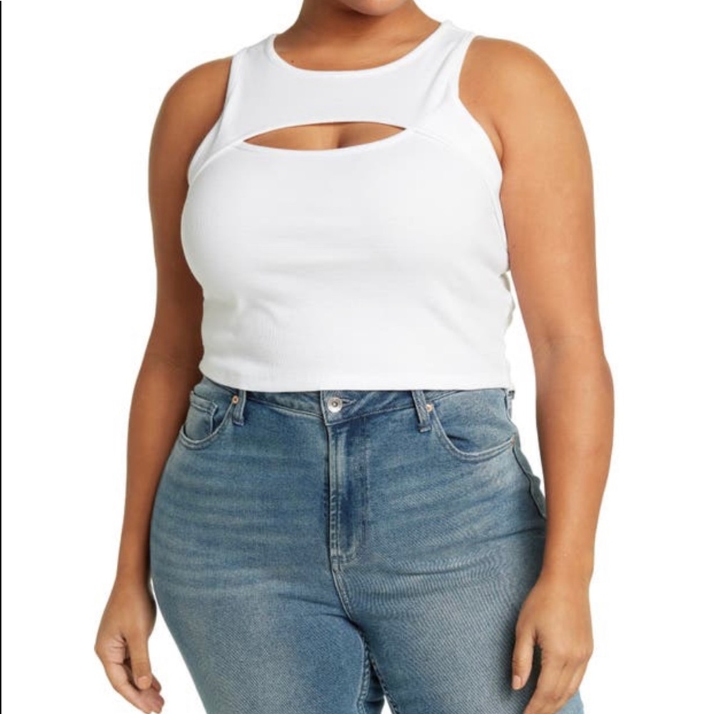 Abound Cutout Cropped Rib Tank